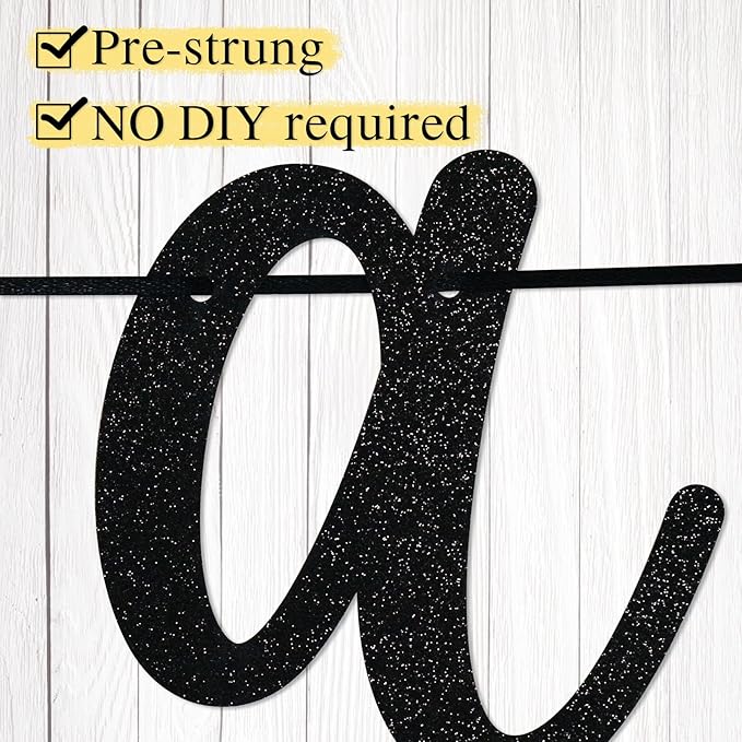 Go Shawty It's Your Birthday Banner, Hip Hop Birthday Party Decorations Supplies, Rap Theme Bday Bunting Sign, Pre-strung, Photo Props (Black)