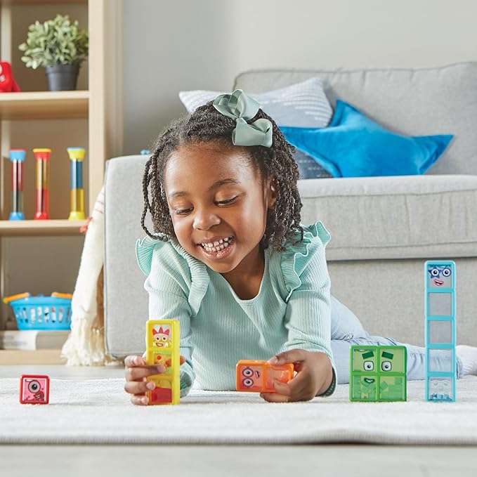 hand2mind Numberblocks One to Five Sensory Bottles, Numbers for Toddlers, Counting Toys, Calming Sensory Fidget Toys, Calm Down Corner Supplies, Social Emotional Learning, Birthday Gifts for Kids