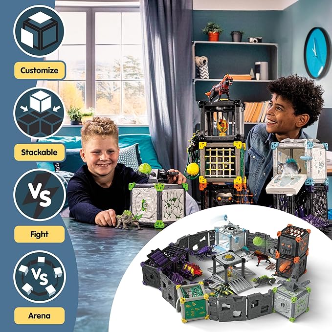 Schleich Eldrador Creatures - 34 PC Shadow Battle Cave with Bug Toy Playset - Insect Figurine for Boys and Girls with Expandable Fortress - Interactive, Imaginative Play for Kids Ages 7+ | 42675