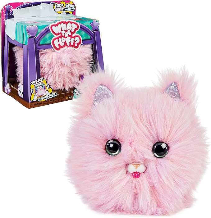 WHAT THE FLUFF?, Purr ‘n Fluff, Surprise Reveal Interactive Toy Pet with Over 100 Sounds and Reactions, Kids Toys for Girls Ages 5 and up