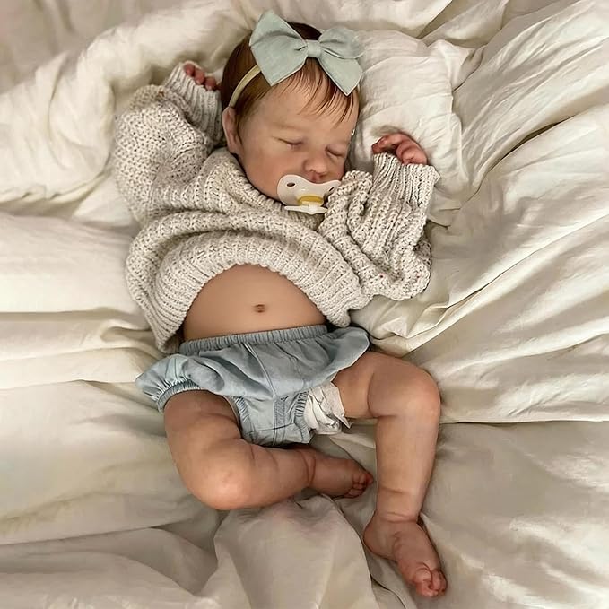 Anano Full Silicone Baby Doll 20 Inch Reborn Baby Dolls Silicone Full Body, Realistic Babys Doll Newborn Girl, Real Life Babys Dolls Posable Anatomically Correct Reborn Babies