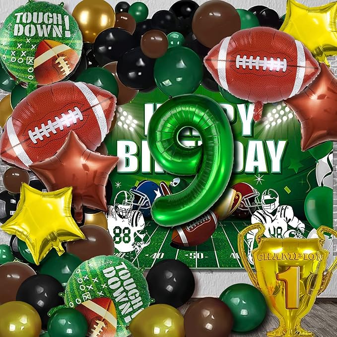 Football Balloons Set Football Birthday Party Decorations Football Touchdown Sports Theme Birthday Party Decoration, Tailgate Game Day Football Theme Supplies Birthday Party Decorations