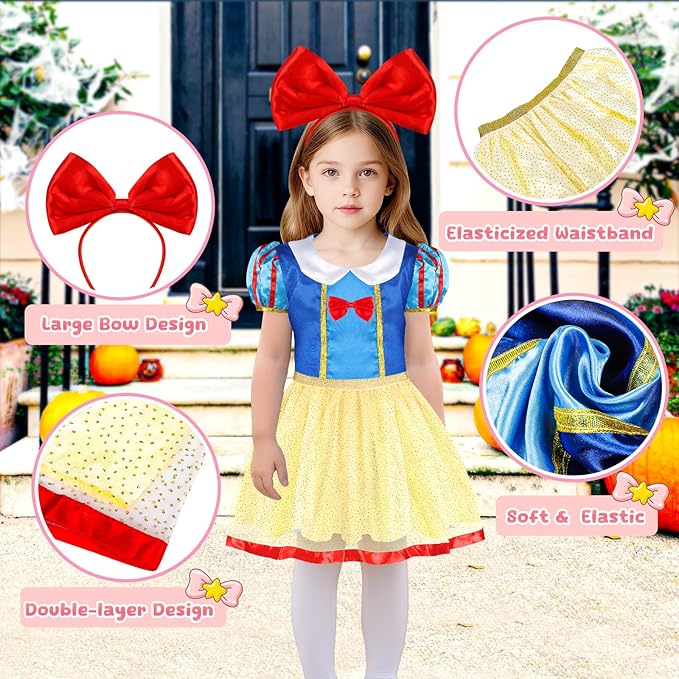 Princess Dress Up, Toddler Dress Up with Princess Costumes and Toys, Butterfly & Unicorn Dress with Fairy Wings, Pretend Play for Toddlers 3-6, Halloween Christmas Birthday Gift for Kids