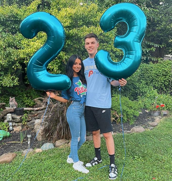 3 Balloon, Blue Number Balloons 40 Inch, 3rd Birthday Decorations for Kids Girls Boys, Men Women Blue Party Supplies for Party Decorations, Number 3 Balloon