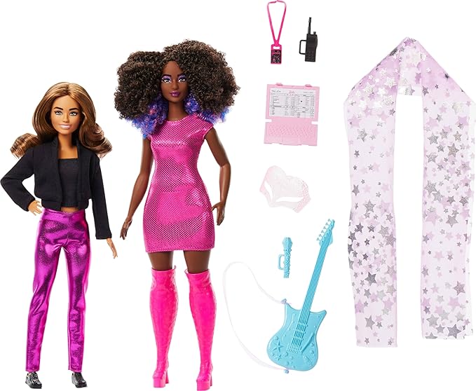 Barbie Careers Career of The Year 2 Dolls & Accessories with Music Star & Tour Manager in Removable Fashions