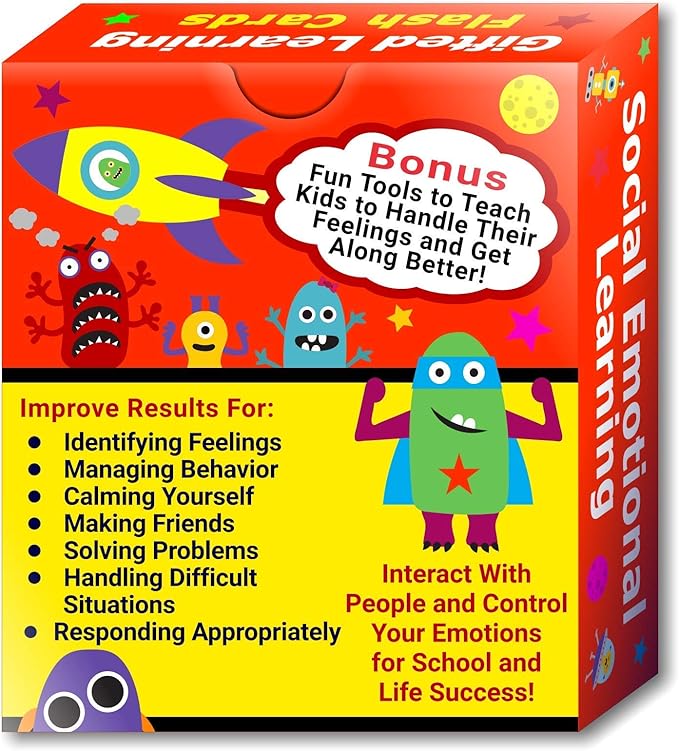 TestingMom.com Gifted Learning Flash Cards - Social Emotional Learning (SEL) for Pre-K and Kindergarten