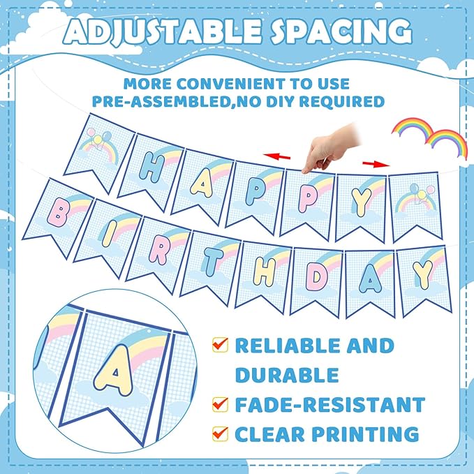 TaoBary Kawaii Cartoon Dog Happy Birthday Banner Pre-strung Hanging Sign Cute Puppy Party Decorations Anime Dog Themed Decorations Banners for Girls Women Birthday Party Supplies