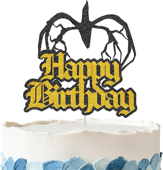 Stranger Birthday Cake Topper - Glitter Stranger Themed Things Birthday Decorations for Birthday Party Supplies
