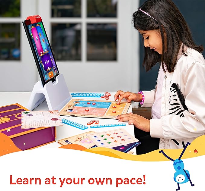 Osmo - Math Wizard and The Magical Workshop for Fire Tablet Bundle - Ages 6-8/Grades 1-2 - Addition & Subtraction - Curriculum-Inspired - STEM Toy Fire Tablet Base Included