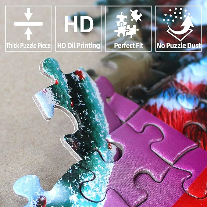 Lakeside Beauty 300 Piece Puzzle for Adults, Fun Puzzles for Adults 300 Pieces with HD Print & Poster, 11" X 17" Dust Free, for Gifts Halloween Christmas Family Games Lovers