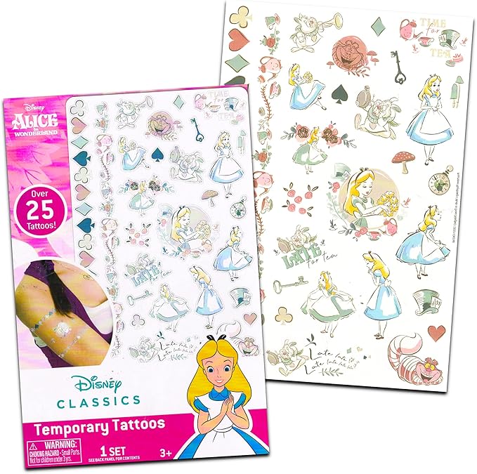 Disney Alice in Wonderland Birthday Party Favors Set - Bundle With 24 Play Packs | Mini Coloring Books, Stickers, and More for Goodie Bags (Party Supplies)