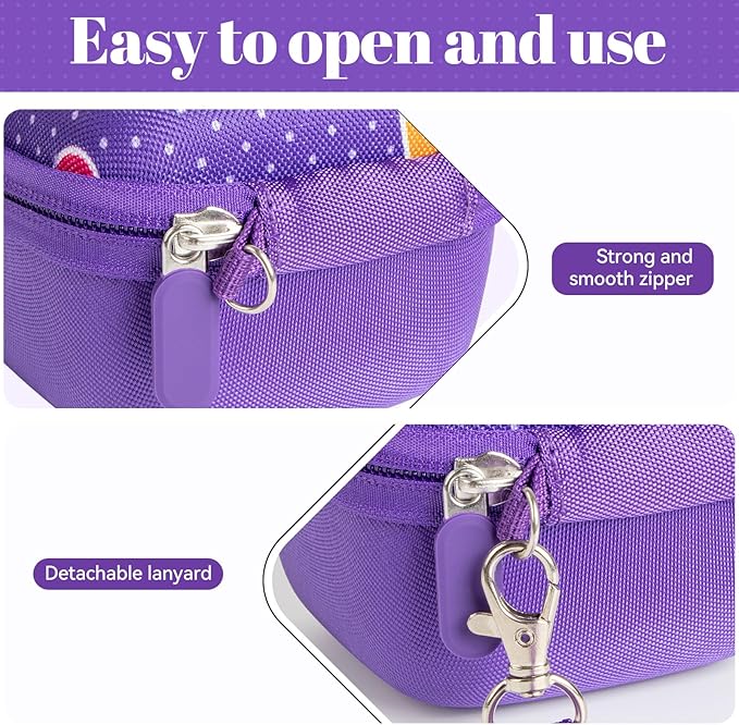 Hard Carrying Case and Silicone Cover for Bitzee Interactive Toy Digital Pet,Protective Case for Bitzee Virtual Electronic Pets Kids, Accessories for Bitzee Interactive Toy Digital Pet, Purple