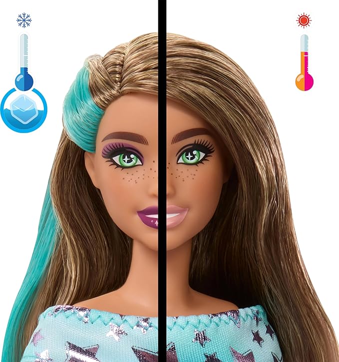 Barbie Party Unboxed Doll & Accessories, Pet Birthday Series Party Stars Set with 10 Surprises Including Color Change & Cake-Decorating Activity