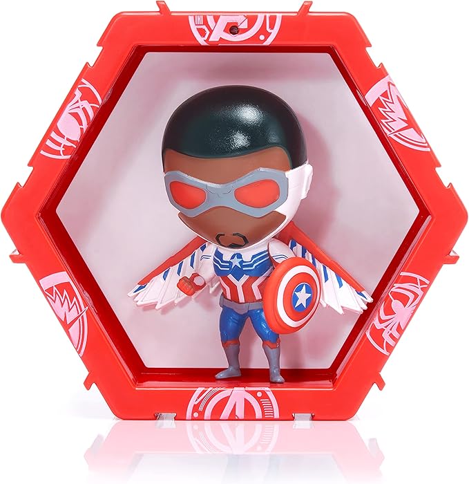 Wow! PODS Marvel Avengers Collection - Sam Wilson | Superhero Toys Light-Up Bobble-Head Figure | Official Marvel Collectable Toys & Gifts | Number 208 in Series