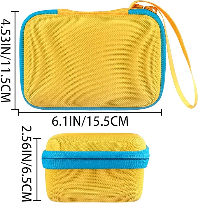 co2CREA Hard Case Compatible with Yoto Mini Kids Audio Music Player Children Speaker Plays Audiobook Cards Radio and Card Case Hold up to Yoto 36 Cards, Yellow Case,(Case for Yoto Mini)