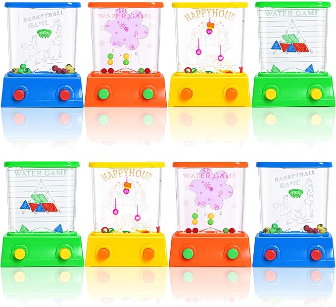 Handheld Water Toy Mini Games with Relive Your Childhood with - Nostalgic Fun in a Compact Size (8 PCS Handheld Toy Edition)