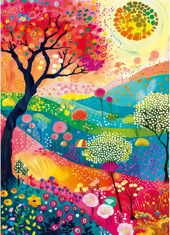 Fall Autumn Colors Jigsaw Puzzles, Puzzles for Adults 1000 Pieces, Crimson Canopy Hard Difficult Challenging Puzzle, Home Decoration Puzzle, Interlock Perfectly No Dust