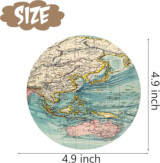 Globe Vintage World Map Hanging Swirls Travel Party Hanging Decorations Earth Globe Theme Ceiling Streamers for Travel Around The World Birthday Party Baby Shower Supplies