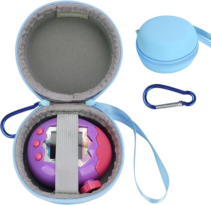 YouKnow Hard Case for Tamagotchi Paradise Electronic Virtual Pet Game Machine with Carabiner (Only Case) (Blue)