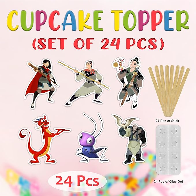 Muln Cupcake Topper – Brave Warrior Theme Cupcake Topper for Birthday Celebrations and Cultural Style Events, Courage Inspired Decorative Cake Topper for Dessert Tables, Themed Parties and Festive.