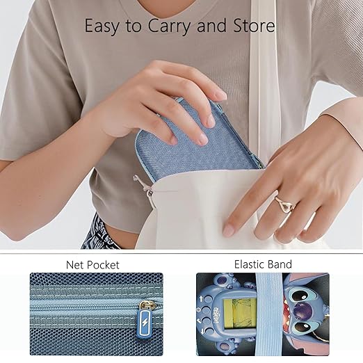 XEGIMOR Hard Carrying Case for Lexibook Disney Stitch Portable Games Console, Protective Storage Box for Lexibook Interactive Stitch Games Console Accessories (Only Case)