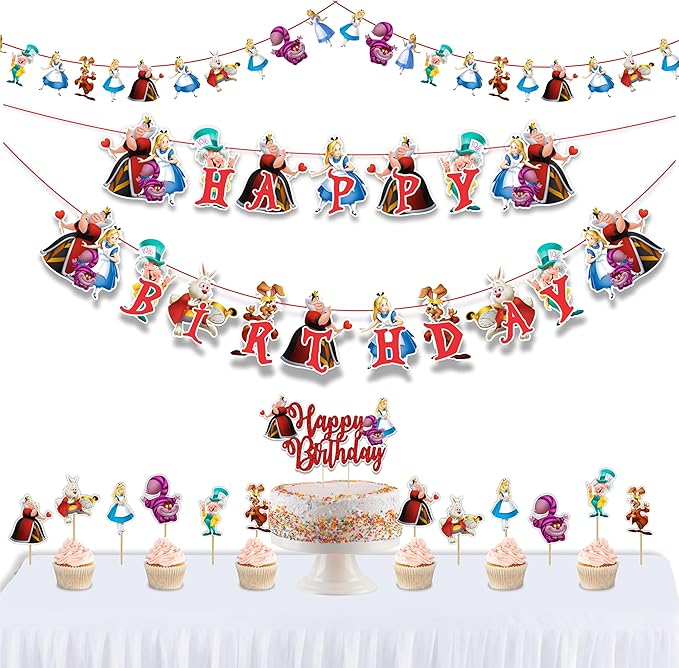 Seyal® Alice in Wondrland Theme Birthday Party Supplies