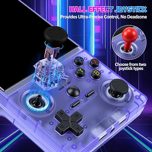 UYTGXEN XF40V Retro Handheld Game Console with 2*Detachable Long Joysticks, 4.0-Inch HD IPS Screen Retro Gaming Console, Preloaded Classic Games with Multiple Emulator, Pocket Video Gaming
