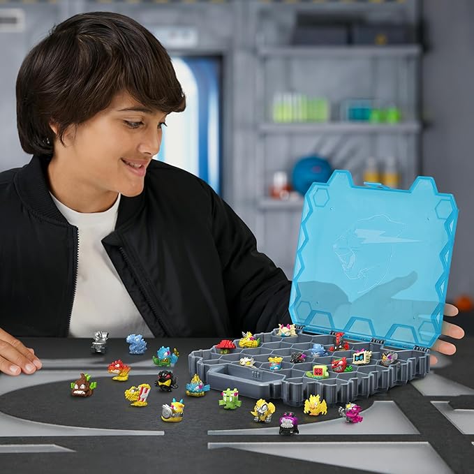 MrBeast Hive Collector Pack Holds 70+ Micro Beasts, with 26 Micro Beasts Including 2 Exclusive Glow-in-The-Dark Swarms, 26 Stickers and 2 Fusion Caps to Continue to Build Out Your Own MrBeast Lab!