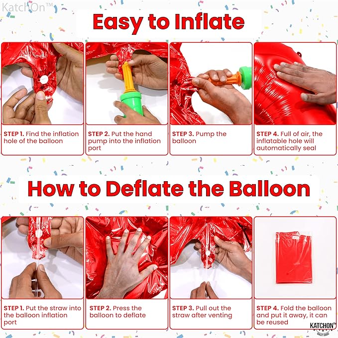 KatchOn, Giant, Red 8 Balloon Number - 40 Inch | Red 8 Balloon, 8th Birthday Decoration Boy | 8 Year Old Balloon, 8 Year Old Birthday Decorations | Number Balloons for Anniversary Decorations
