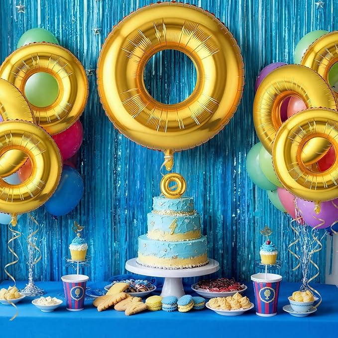 Cartoon Hedgehog Balloon 6pcs Gold Ring Birthday Party Balloon for Cartoon Hedgehog Carnival Theme Birthday Decorations