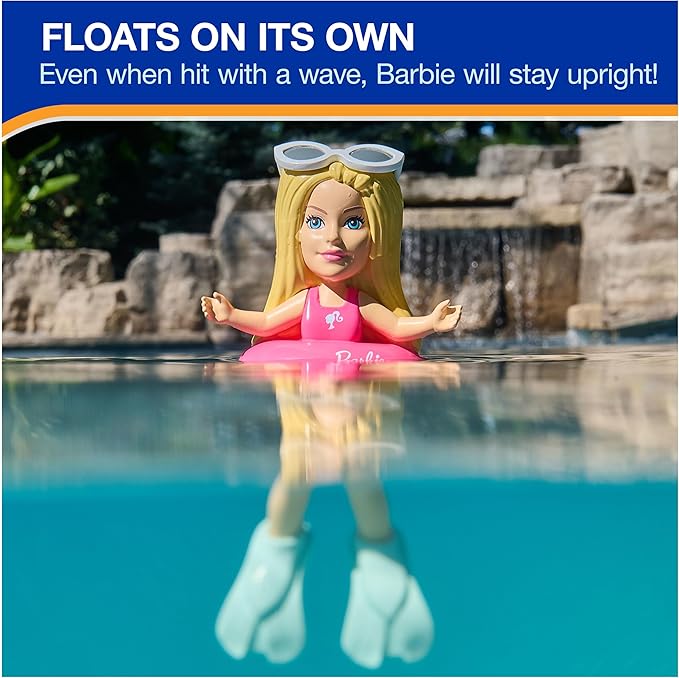 SwimWays Barbie Floatin' Figures, Swimming Pool Accessories & Kids Pool Toys, Barbie Party Supplies & Water Toys for Kids Aged 3 & Up