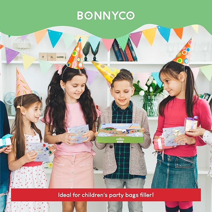 BONNYCO Dinosaur Party Favors for Kids Painting Kit Pack 16, Dinosaur Goodie Bags Stuffers for Kids 3-5 4-8. Goody Bag Stuffers, Pinata Filler. Classroom Prizes, Return Gifts Birthday Party Boys
