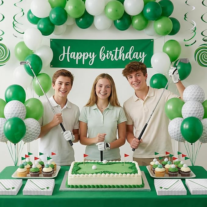 100 Pcs Golf Napkins, Master Cocktail Napkins Disposable Golf Party Decorations for Hole in One Birthday, Master Party