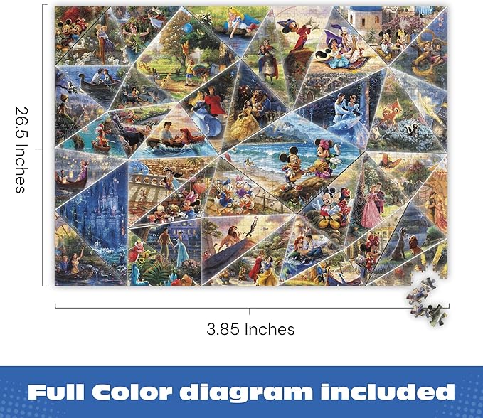 Buffalo Games – Thomas Kinkade Disney Collage Jigsaw Puzzle, 2000 Piece Puzzle for Adults, Disney Art Collection