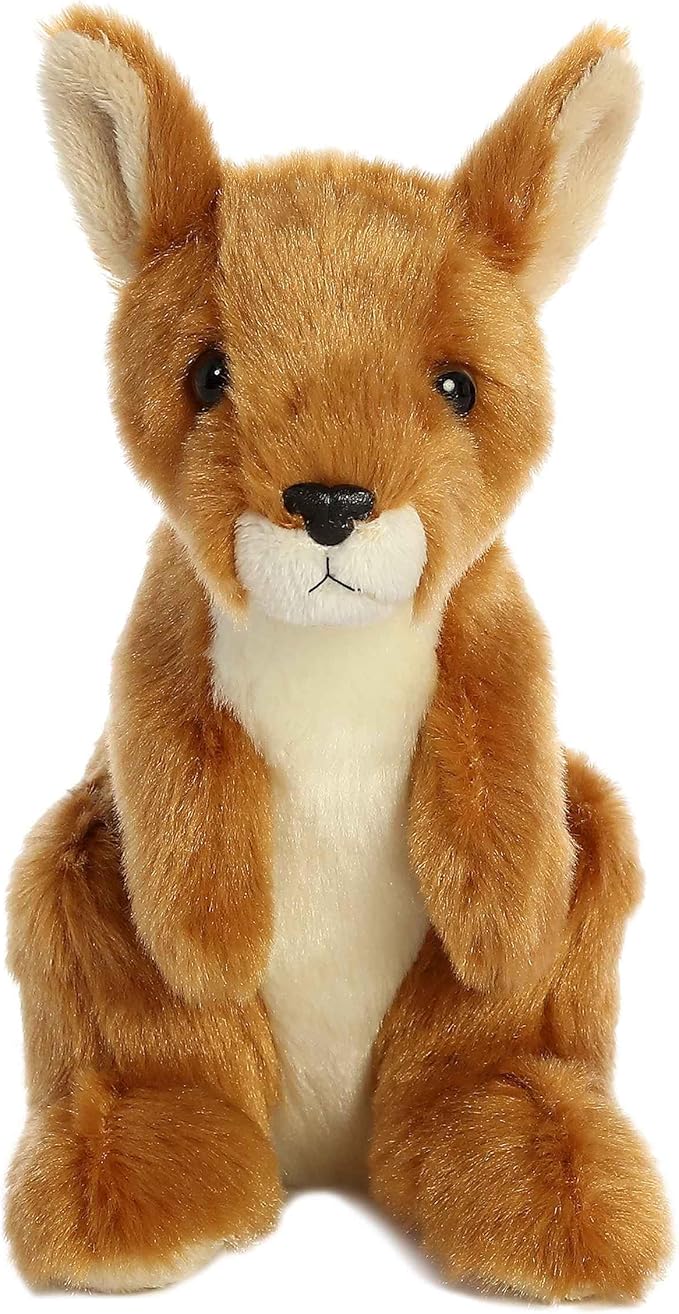Aurora® Adorable Mini Flopsie™ Kangaroo Stuffed Animal - Mini Companions Ready for Playful Adventures - for Kids All Ages, Toddlers, Adults, and Families - Brown 7 Inches