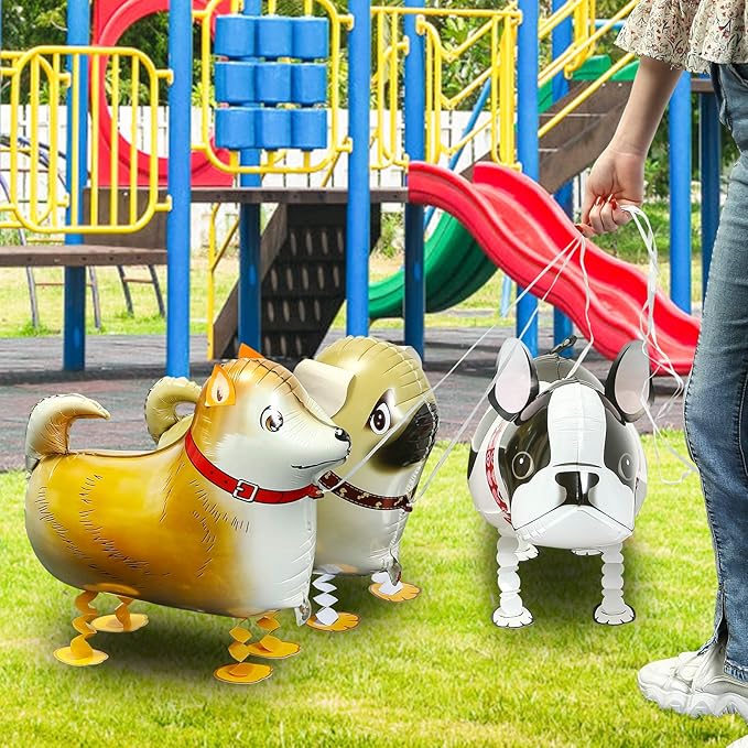 KESOTE Puppy Dog Themed Birthday Party Decorations - 6pcs Dog Balloons Walking Animal Balloons for Birthday Party Decor Supplies