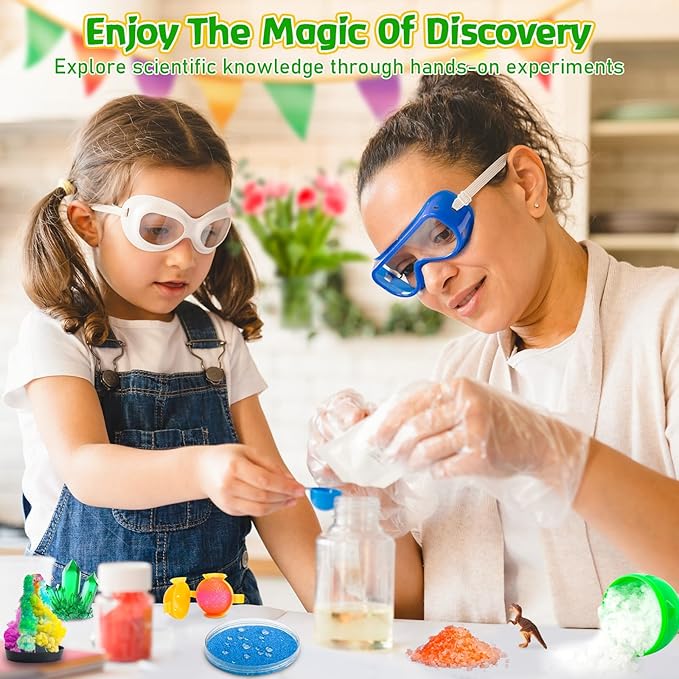 Prefilled Easter Science Eggs–6 Pack Filled Easter Egg with STEM Activity Experiment Kit for Kids, Perfect for Easter Hunt, Basket Stuffer, Party Favor, Educational Toys for Boys & Girls