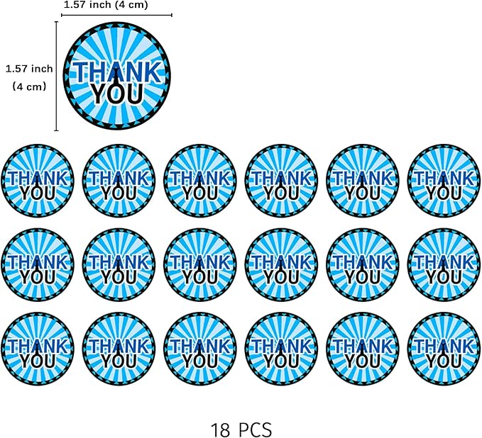 BOSS Party Favor Gift Bags 24 PCS with 30 Stickers for Blue Black Boy Birthday Baby Shower Goodie Candy Treat Bags Party Decoration Supplies