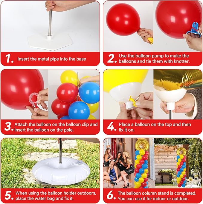 2 Sets Cartoon Hedgehog Balloon Column Stand Kit with 102 Balloons Golden Ring 5.57ft Adjustable Balloon Tower Stand with Golden Ring Balloons Arch Column for Hedgehog Theme Birthday Party Supplies