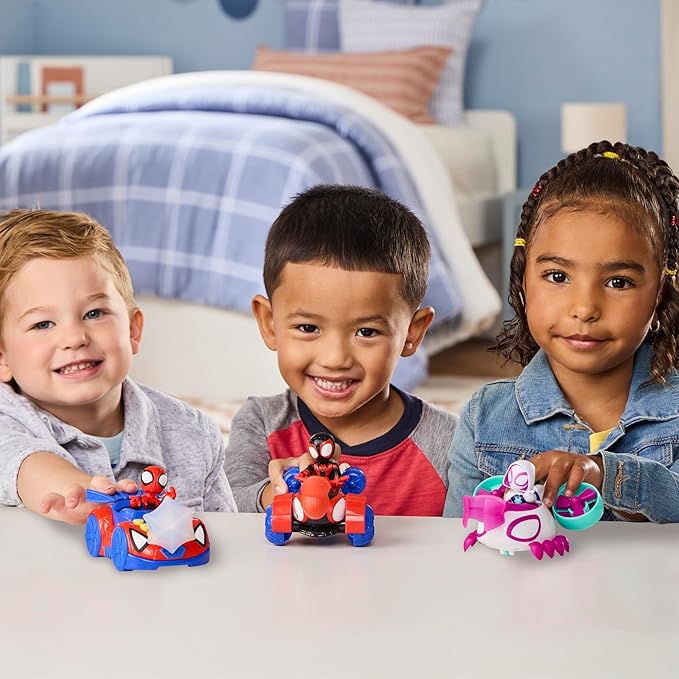 SPIDEY AND HIS AMAZING FRIENDS Marvel Ghost-Spider Copter Toy Vehicle with 3-Inch Action Figure & Accessory, Super Hero Toys, Kids Ages 3+