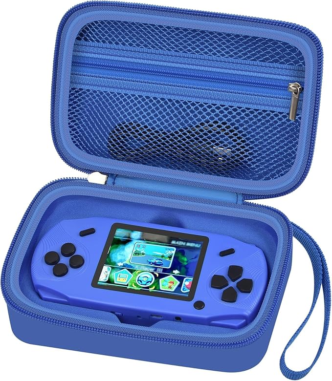 casmilee Travel Carrying Case Compatible with Beijue/for WELLST·G 16 Bit Handheld Games, Kids Video Games Storage Holder, Portable Electronic Game Player Organizer for Console Accessories - Box Only