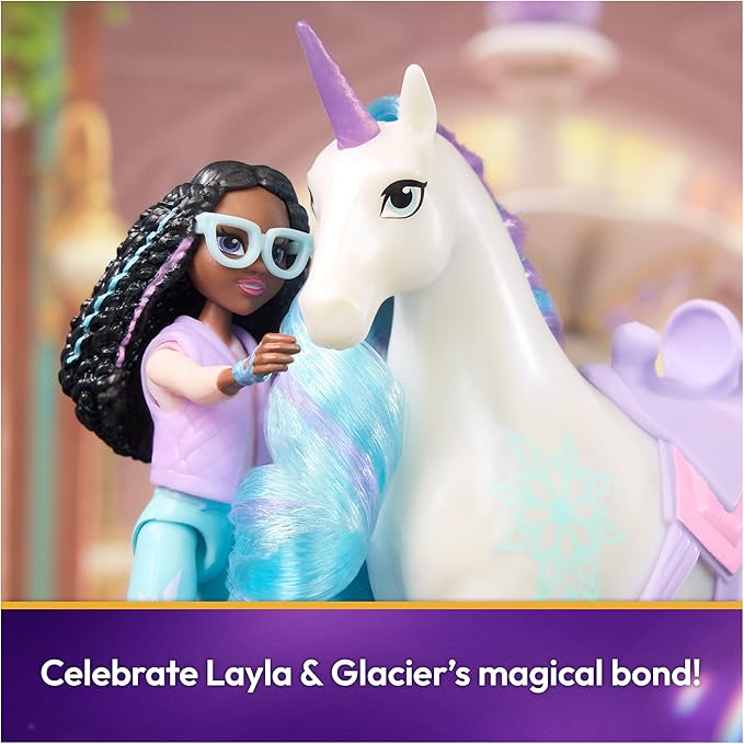 Unicorn Academy, Layla & Glacier with 2 Accessories & Hair Tool, Dolls & Unicorn Toys for Girls Ages 4 and up