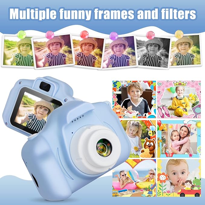 Kids Selfie Camera,Kids Camera for Age 3-12 Toddler HD Digital Video Cameras Portable Children Selfie Camera with 32GB SD Card