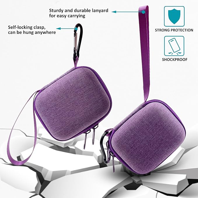 Hard Carrying Case and Silicone Skin Cover for Bitzee Interactive Toy Digital Pet with 15 Animals Virtual Electronic Pets, Compatible Accessories for Bitzee 3D Interactive Toy Electronic Pets (Purple)