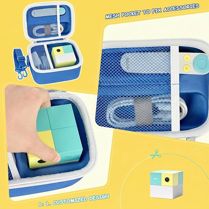 Againmore Case Compatible with Nex Playground Active Play System, Video Game Console Storage Holder Bag with Custom Slots for Device, HDMI Power Cord, Remote Control and Accessories-Blue(Box Only)
