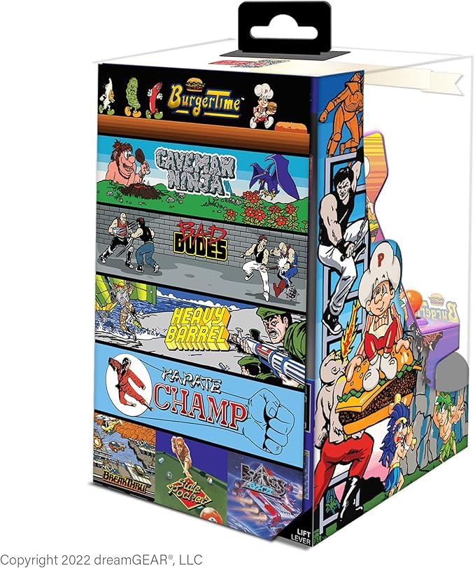 MY ARCADE Data East Hits Nano Player - 4.5" Fully Playable Portable Mini Arcade Machine with 208 Retro Games, 2.4" Screen Color Display