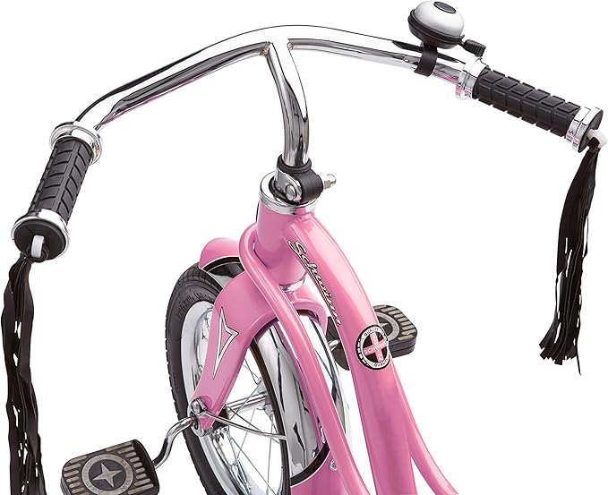 Schwinn Roadster Tricycle, 12 Inch Front Wheel Bike for Kids Ages 2-4, Low Center of Gravity, Retro Steel Frame, Adjustable Seat Grows with your Child, Rear Deck, Tricycle for Toddlers