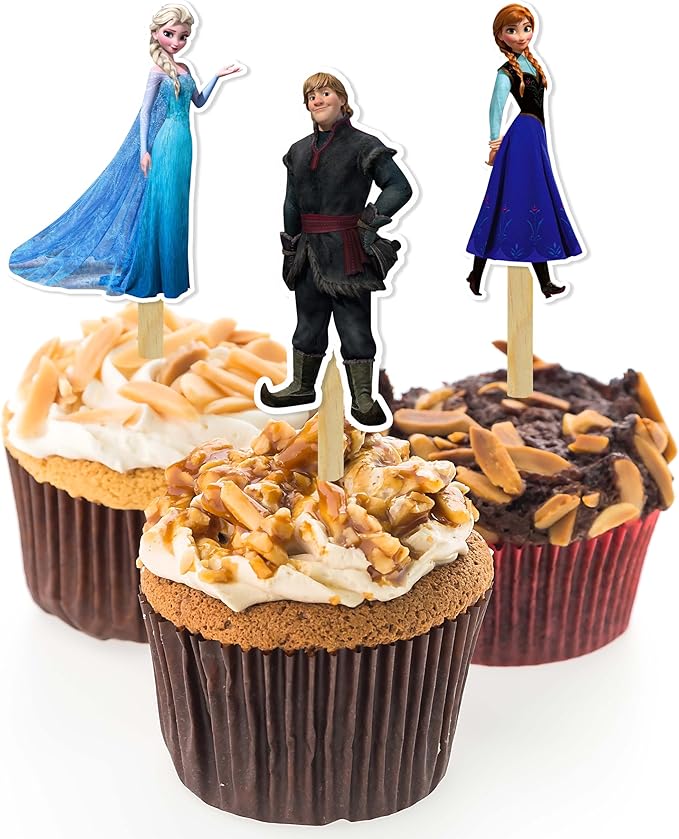Frozn Cupcake Topper – Winter-Themed Decorative Party Picks for Birthday Cupcakes, Dessert Tables, Snow-Inspired Celebrations, Event Styling, Themed Parties, and Special Occasion Decorations