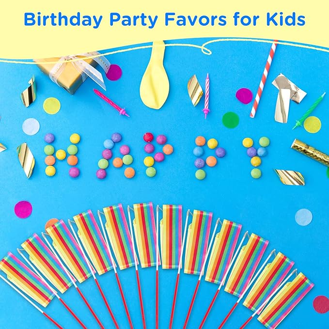 20PCS Rainbow Party Favors - Dance Ribbons for Kids Circus Carnival Rhythmic Gymnastics Birthday Party Decoration Supplies, Ribbon Baton Twirling Sticks Silks Streamers Wands for Girls