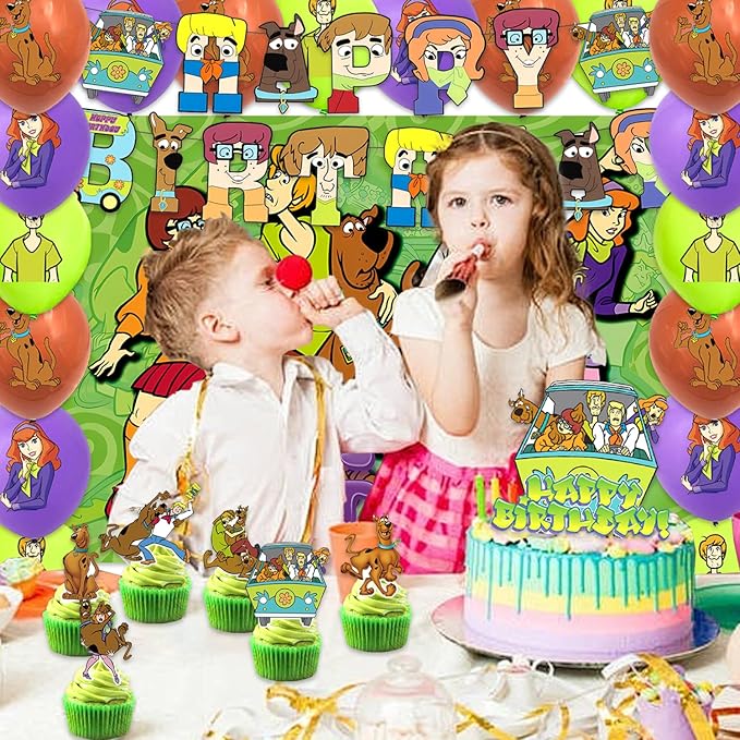 42pcs Soby Birthday Party Supplies Pack Includes，Banner，Cake Topper，Blackdrop,Balloons for Soby party supplies